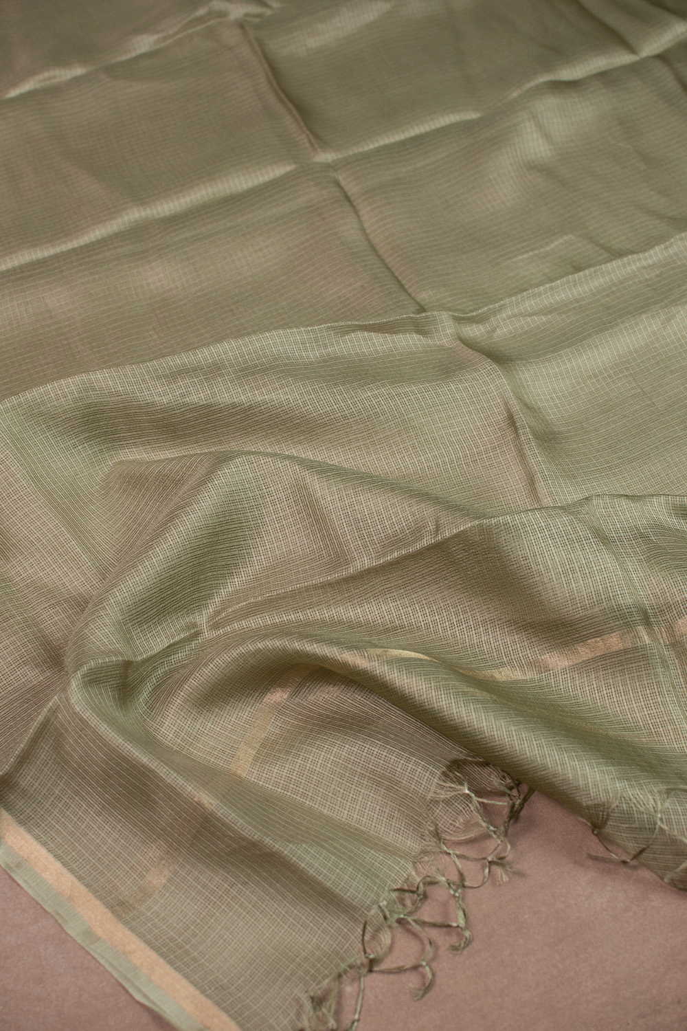 Baby Green Kota Silk Dupatta - Image 2