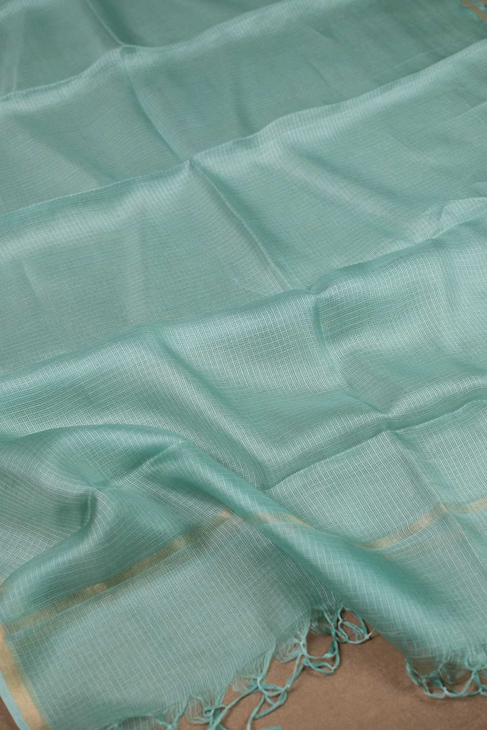 Teal Blue Kota Silk Dupatta