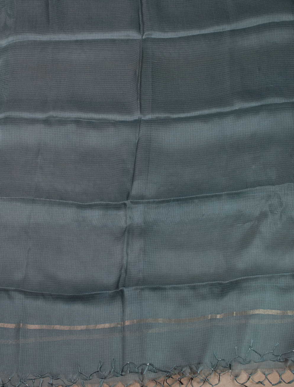 Bluish Grey Kota Silk Dupatta - Image 3