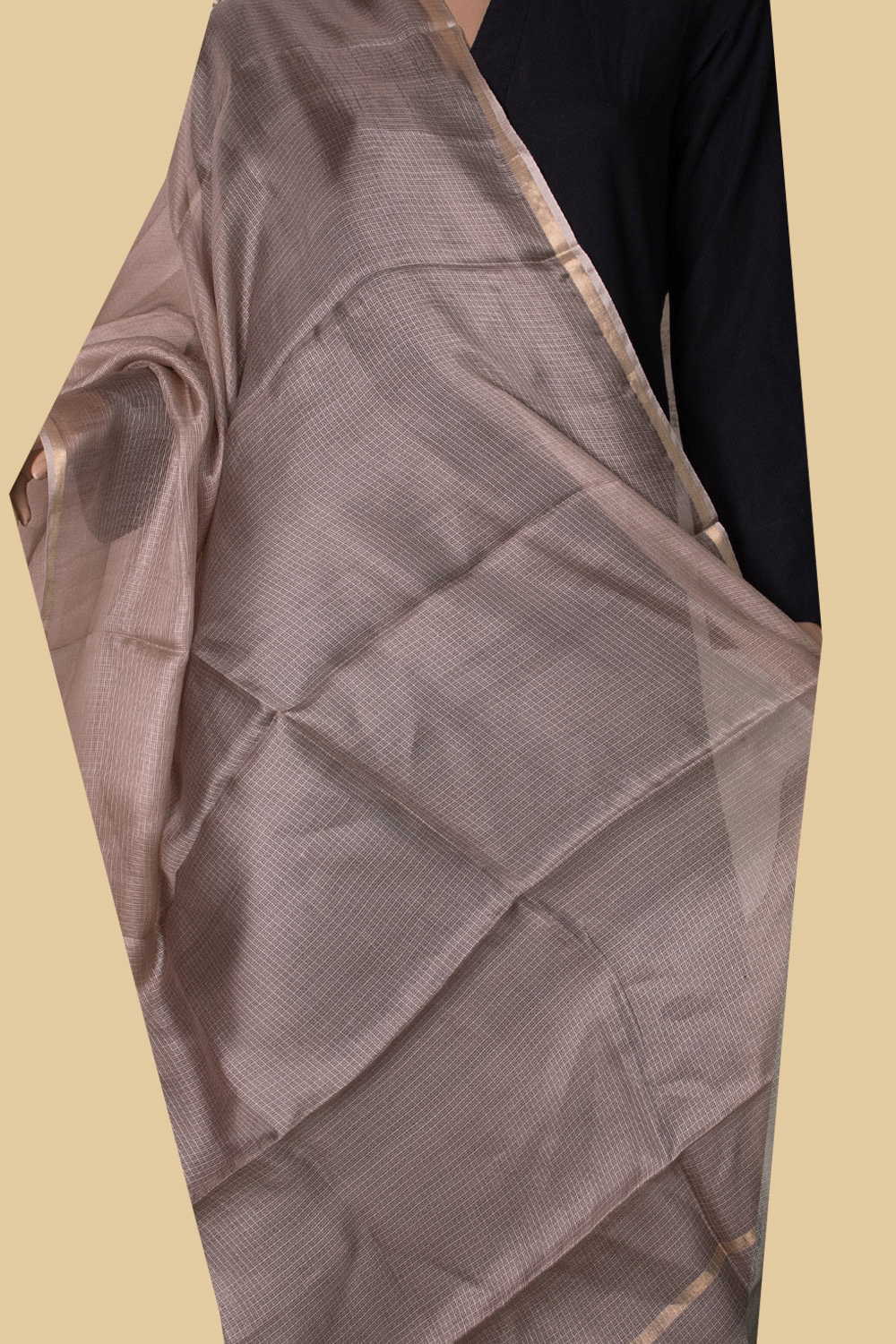 Grey Kota Silk Dupatta