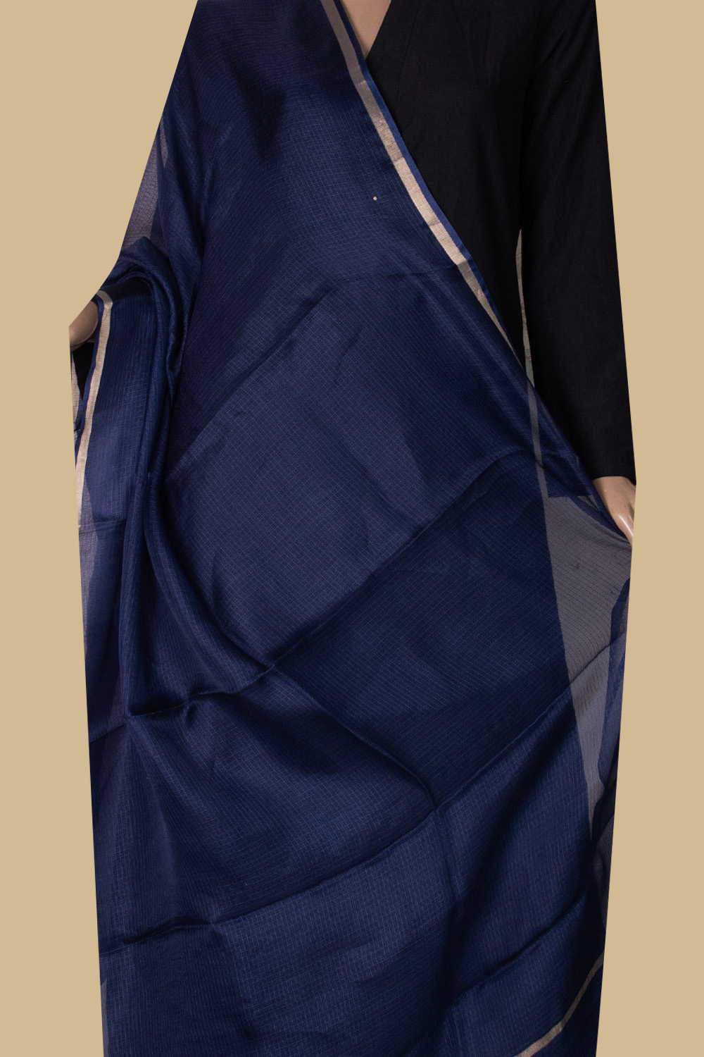 Darker Blue Kota Silk Dupatta