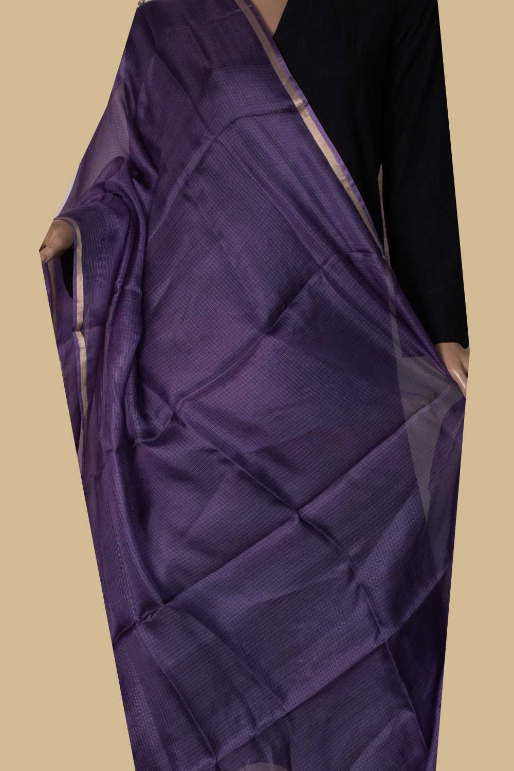 Purple Kota Silk Dupatta - Image 2