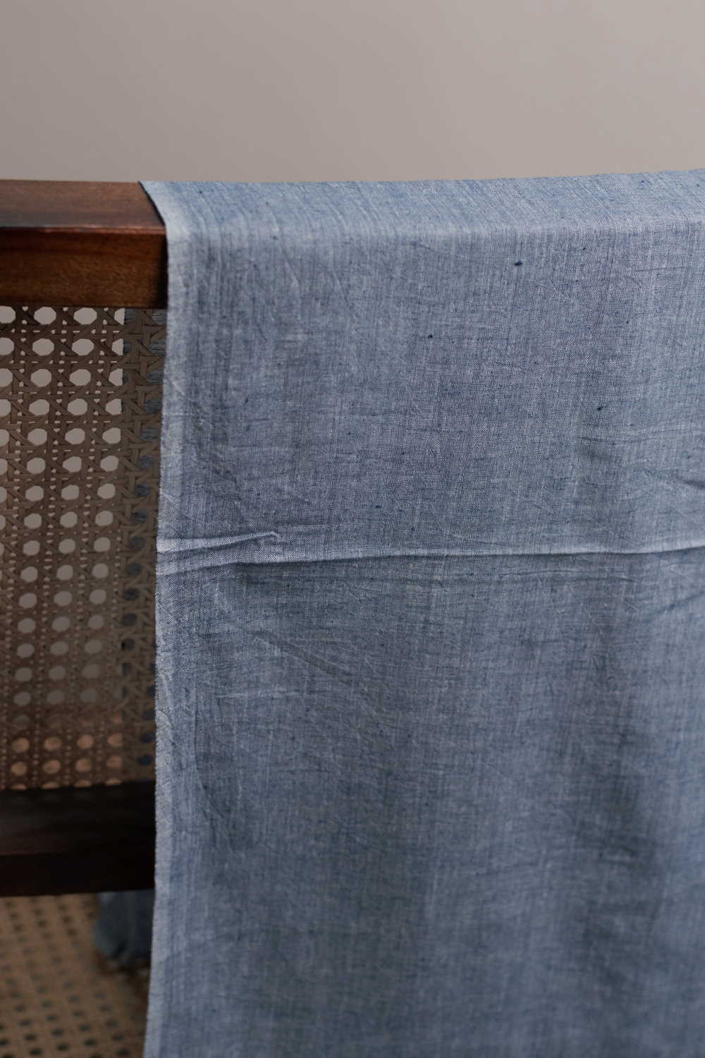 Bluish Grey Handwoven Mul Cotton Fabric