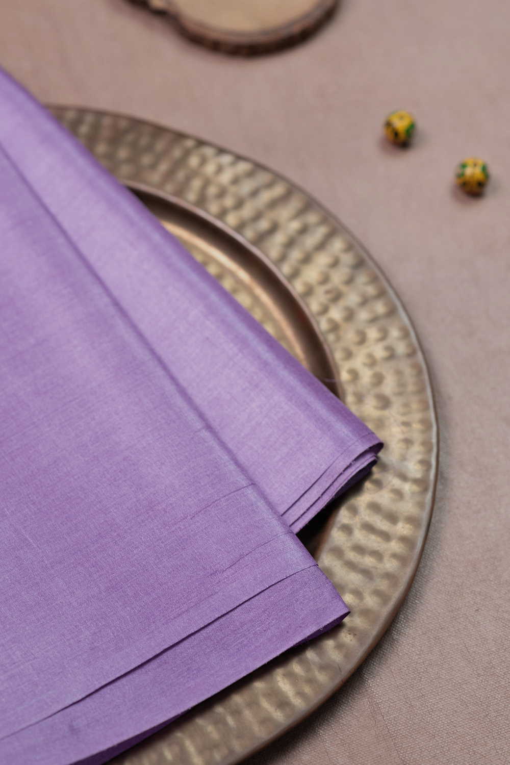 Iris Purple Handwoven Tussar Silk Fabric