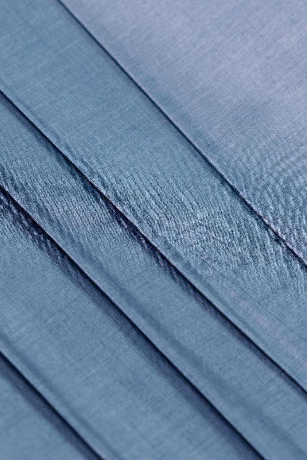 Soft Blue Handwoven Tussar Silk Fabric - Image 2