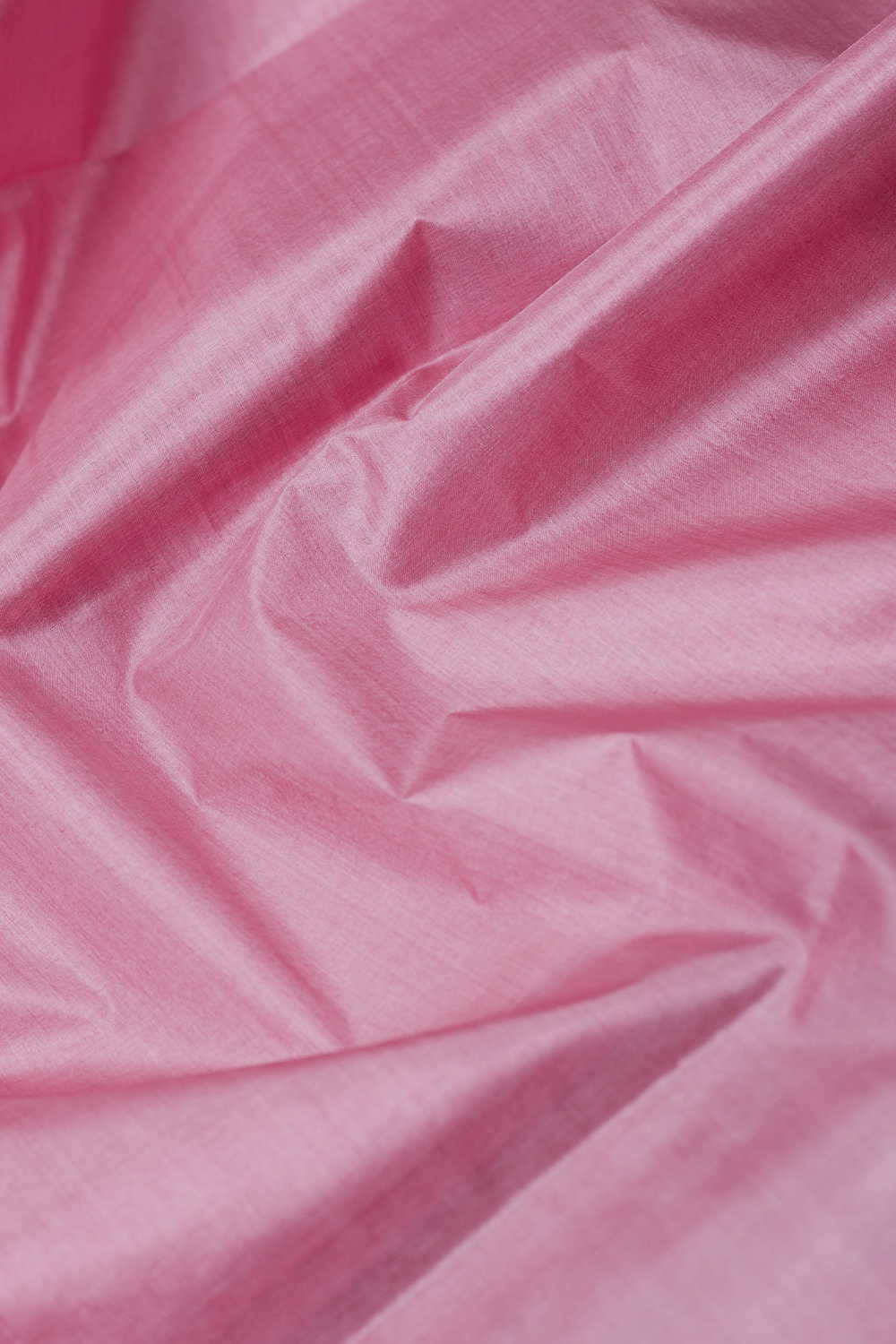Taffy Pink Handwoven Tussar Silk Fabric - Image 2