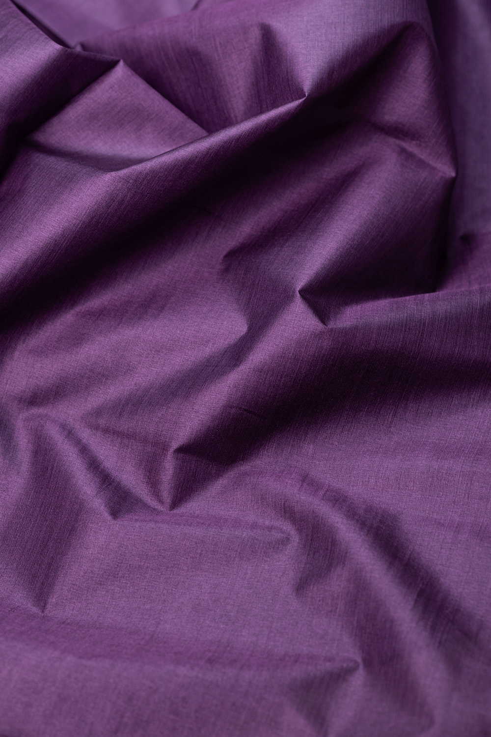Poppy Purple Handwoven Tussar Silk Fabric - Image 3