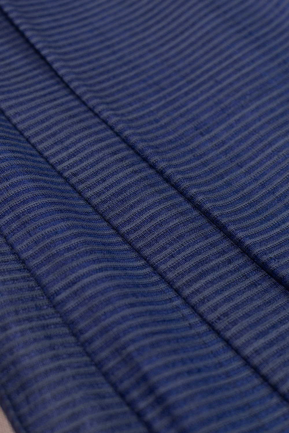 Yale Blue Handwoven Tussar Fabric - Image 2