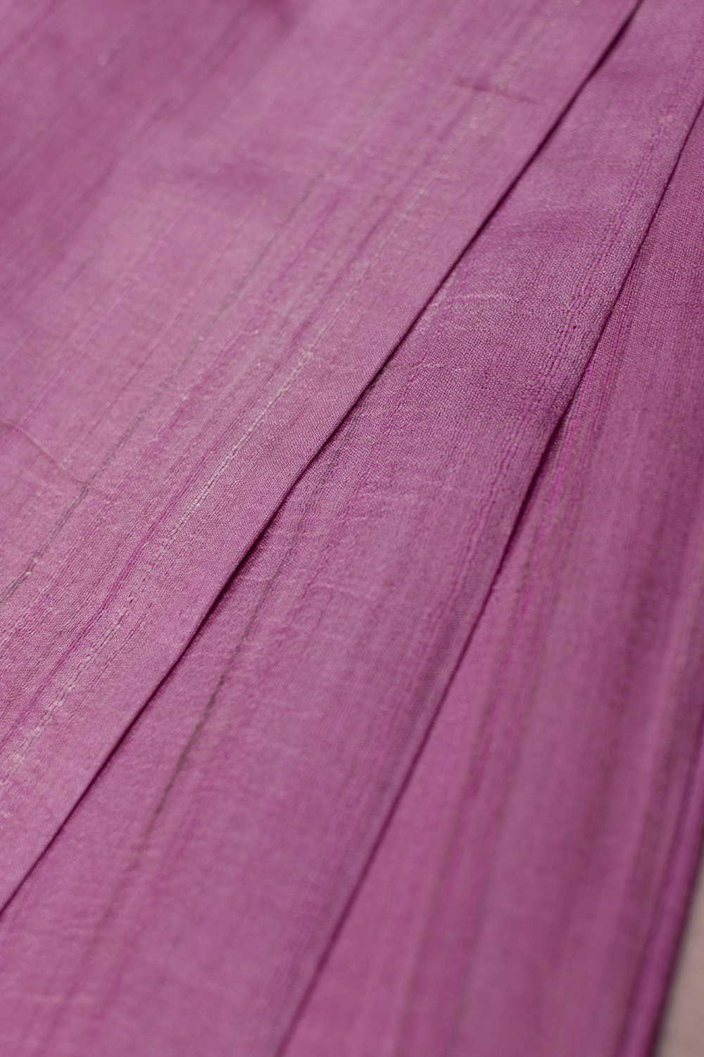 Thulian Pink Handspun Gicha Tussar Silk Fabric - Image 2