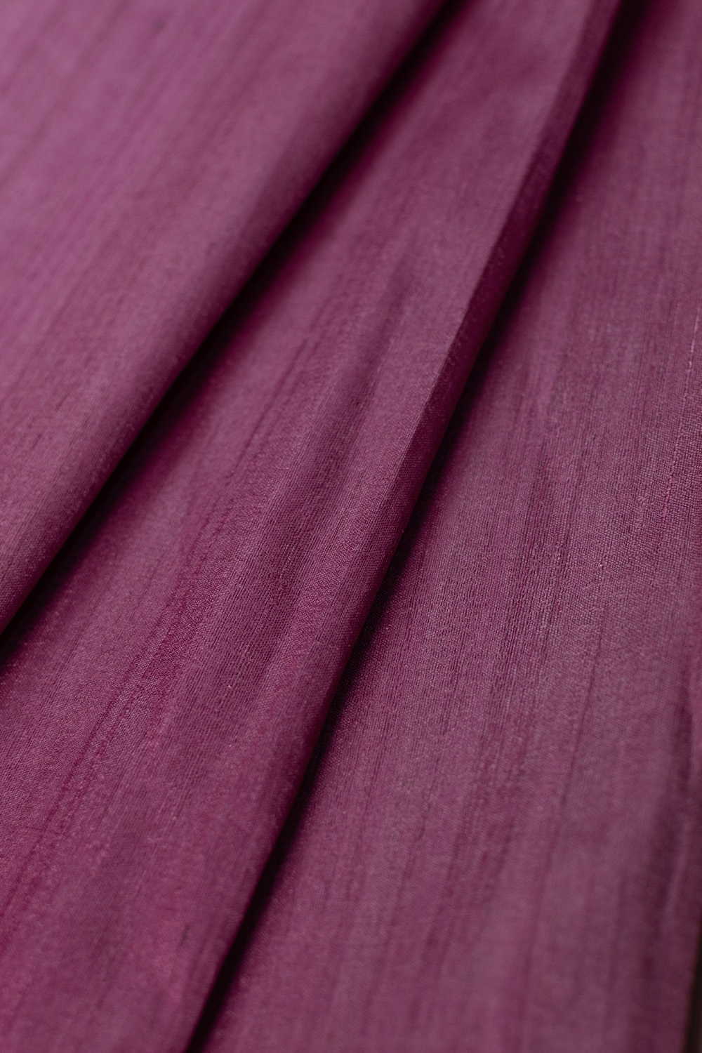 Dark Pink Handspun Gicha Tussar Silk Fabric - Image 2