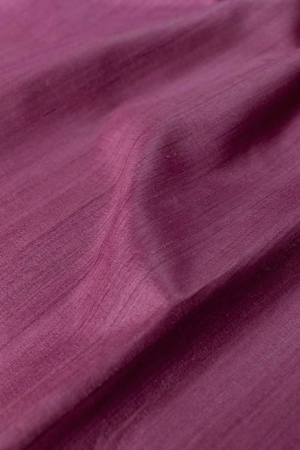 Dark Pink Handspun Gicha Tussar Silk Fabric - Image 4