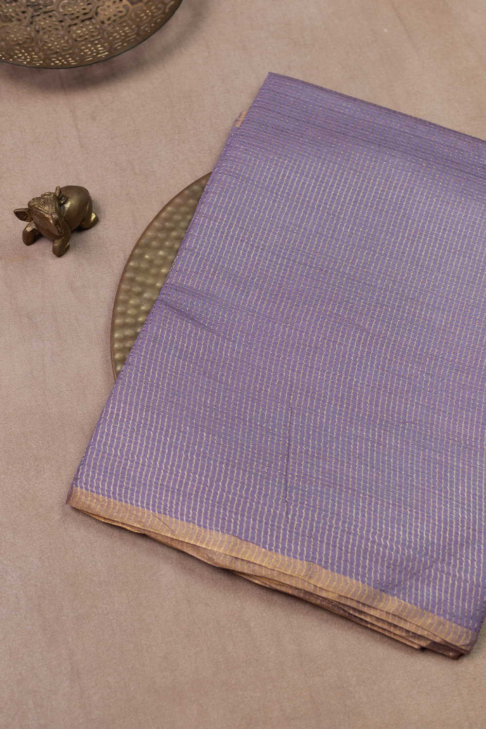 Iris Purple Handwoven Tussar saree