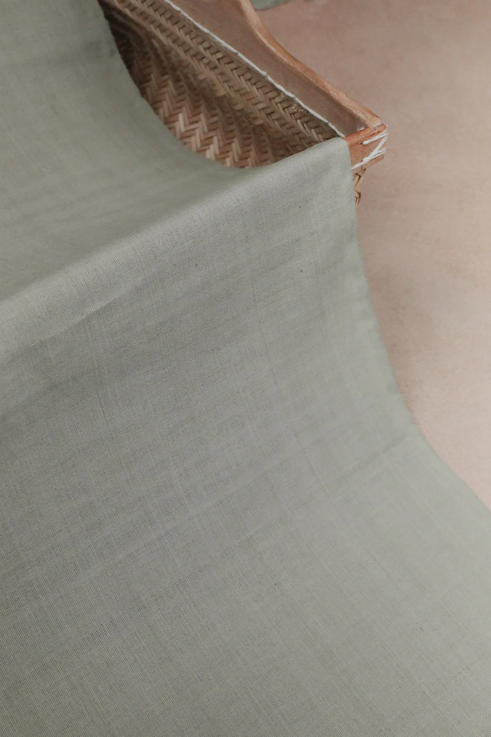 Grey Yarn Dyed Handwoven Cotton Fabric - Image 3