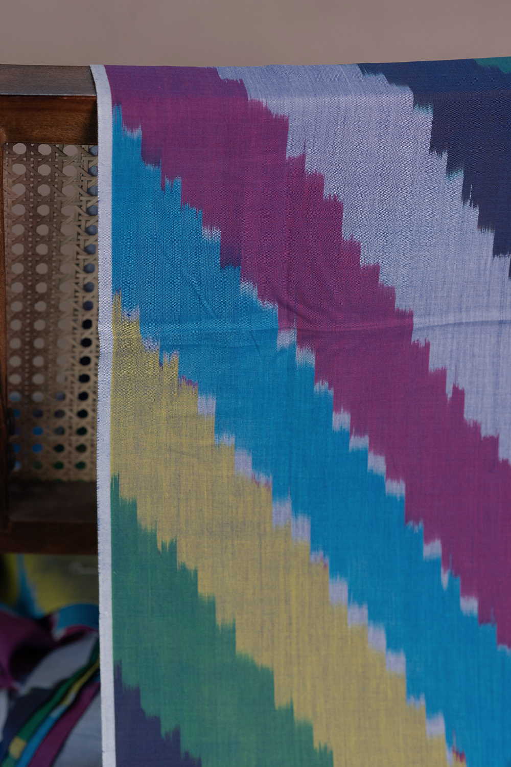 Rainbow Chevron Ikat Cotton Fabric