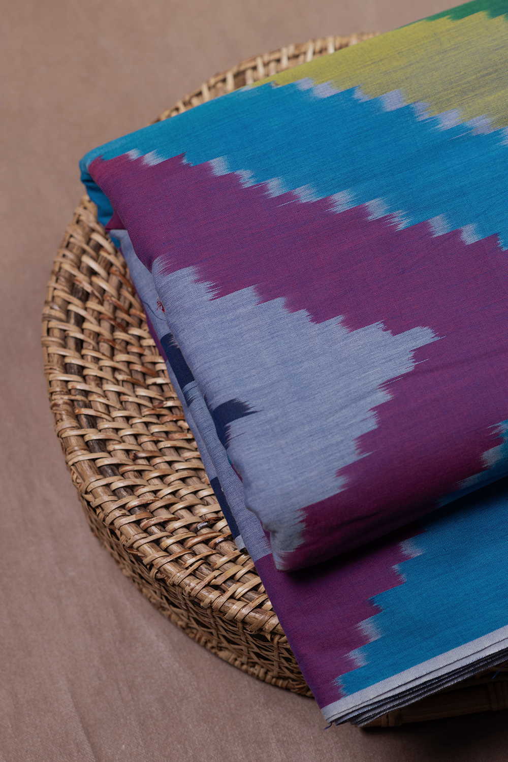 Rainbow Chevron Ikat Cotton Fabric - Image 3