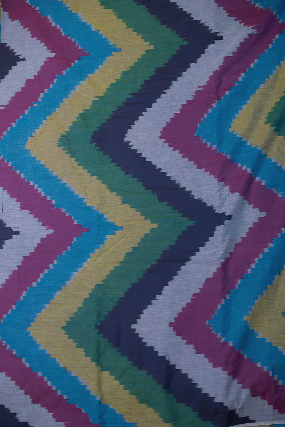 Rainbow Chevron Ikat Cotton Fabric - Image 4