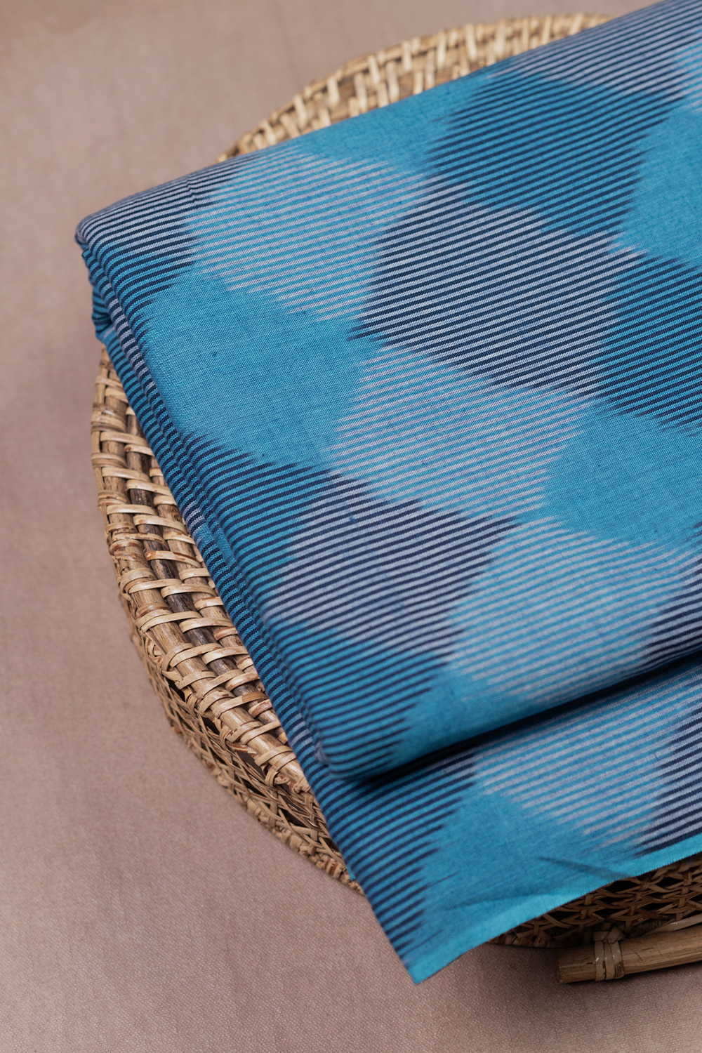 Sea Breeze Stripes Ikat Cotton Fabric