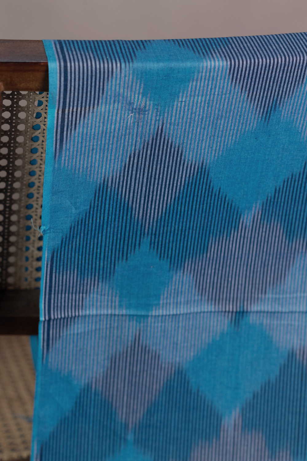 Sea Breeze Stripes Ikat Cotton Fabric - Image 2