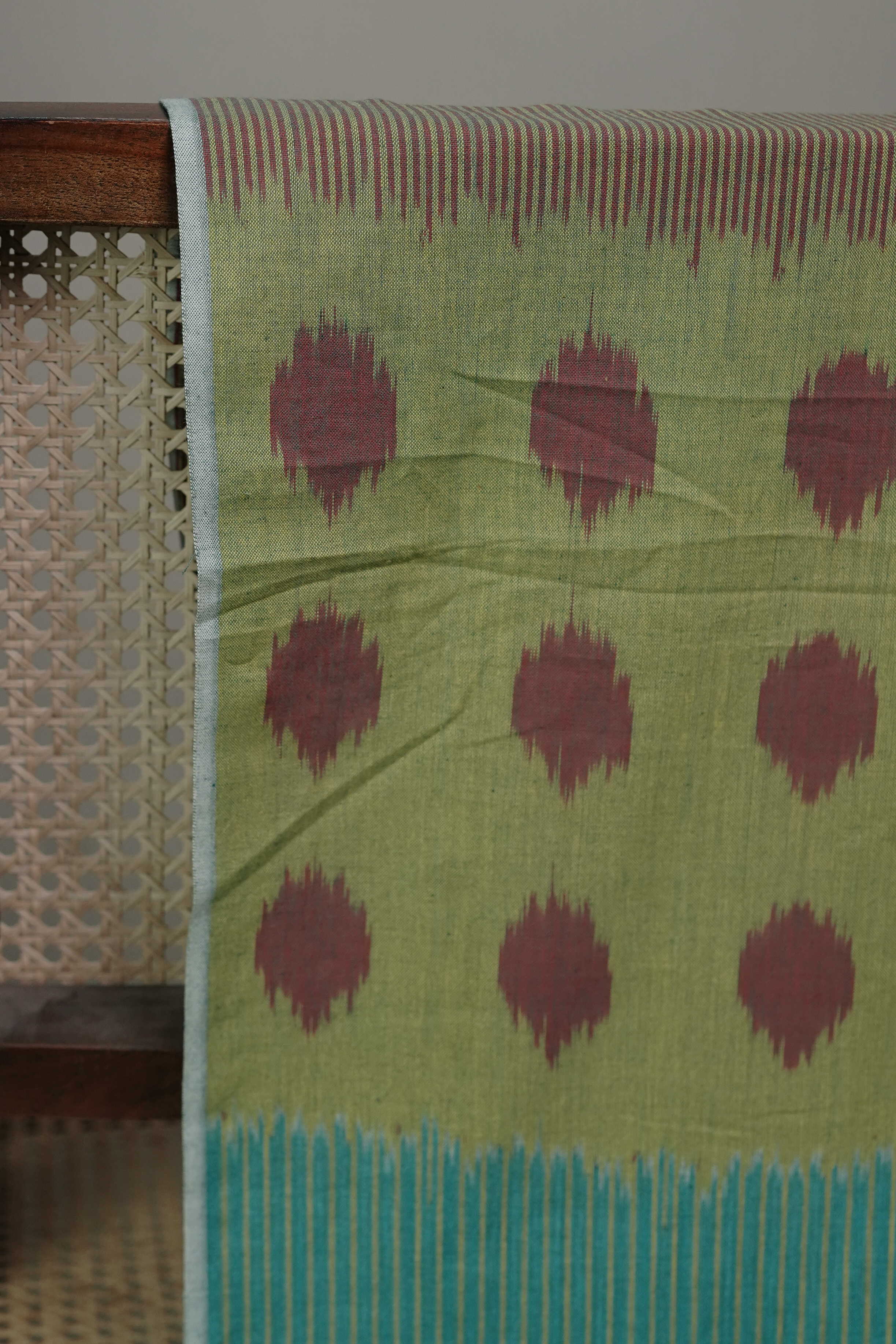Jungle Blocks Ikat Cotton Fabric