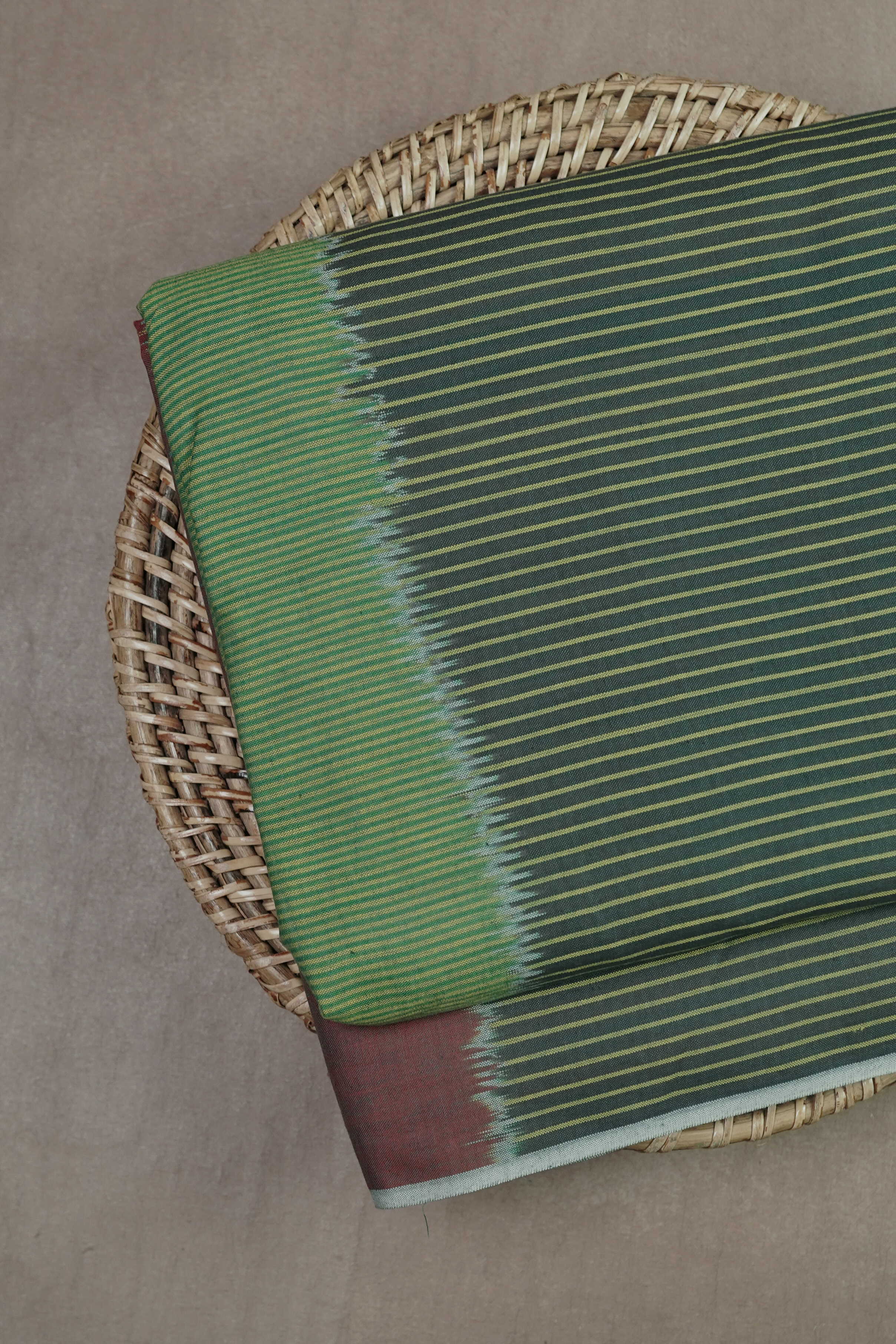 Jungle Blocks Ikat Cotton Fabric - Image 2