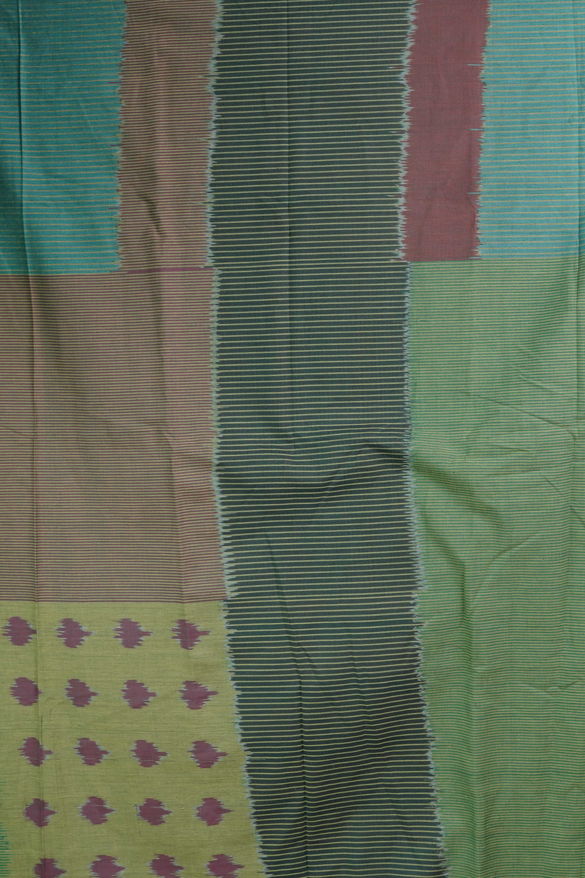Jungle Blocks Ikat Cotton Fabric - Image 3