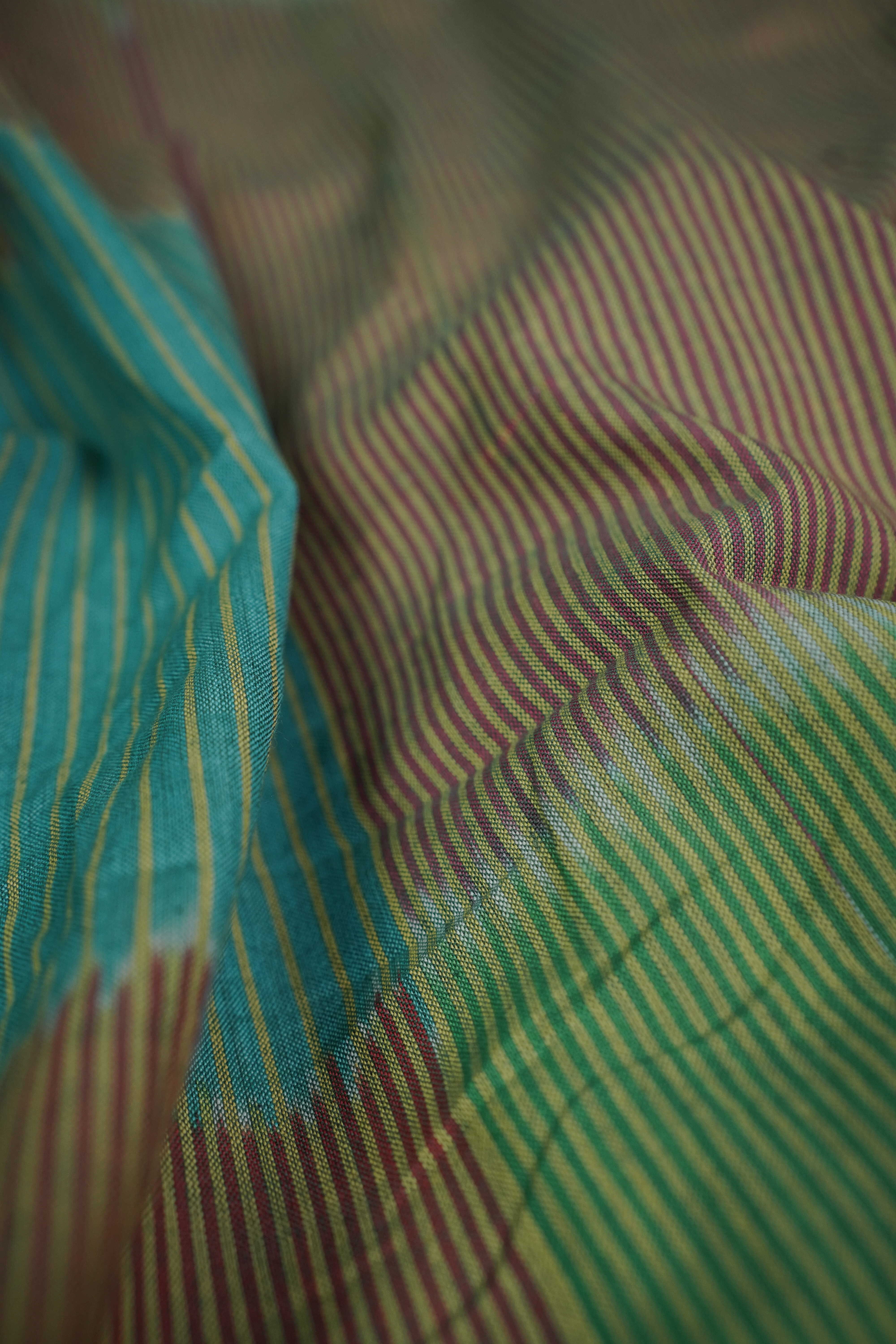 Jungle Blocks Ikat Cotton Fabric - Image 4