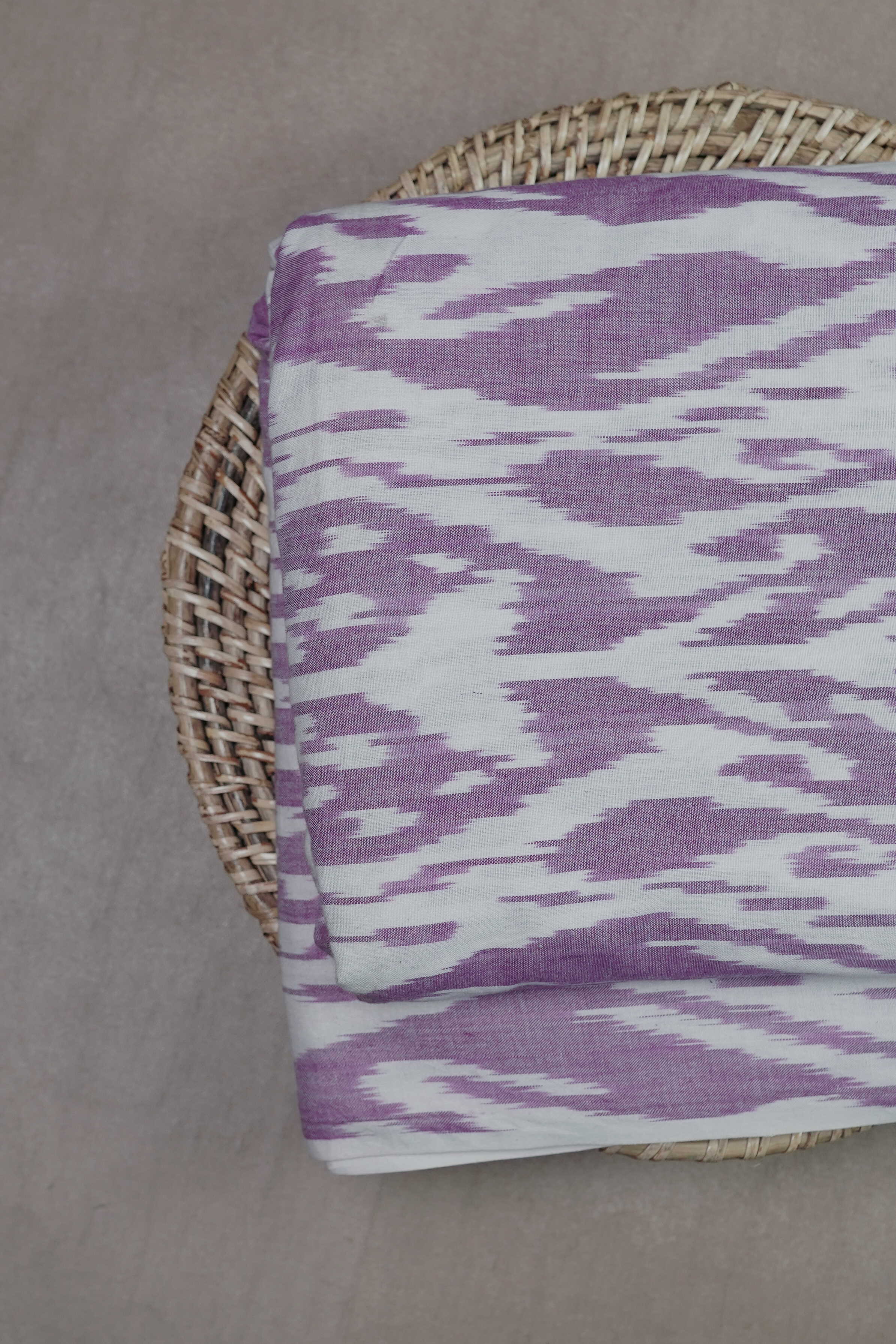 Purple Whisper Ikat Cotton Fabric - Image 4