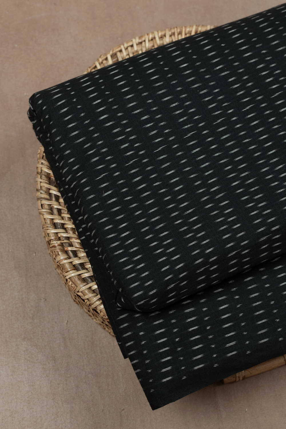 Minimal Dash Pattern Ikat Cotton Fabric - Image 3