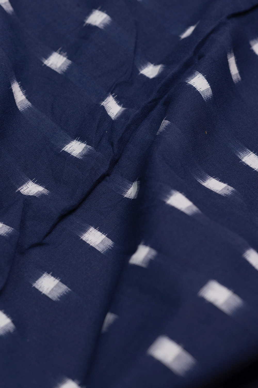 Cream Buttas - Blue Ikat Cotton Fabric - Image 3