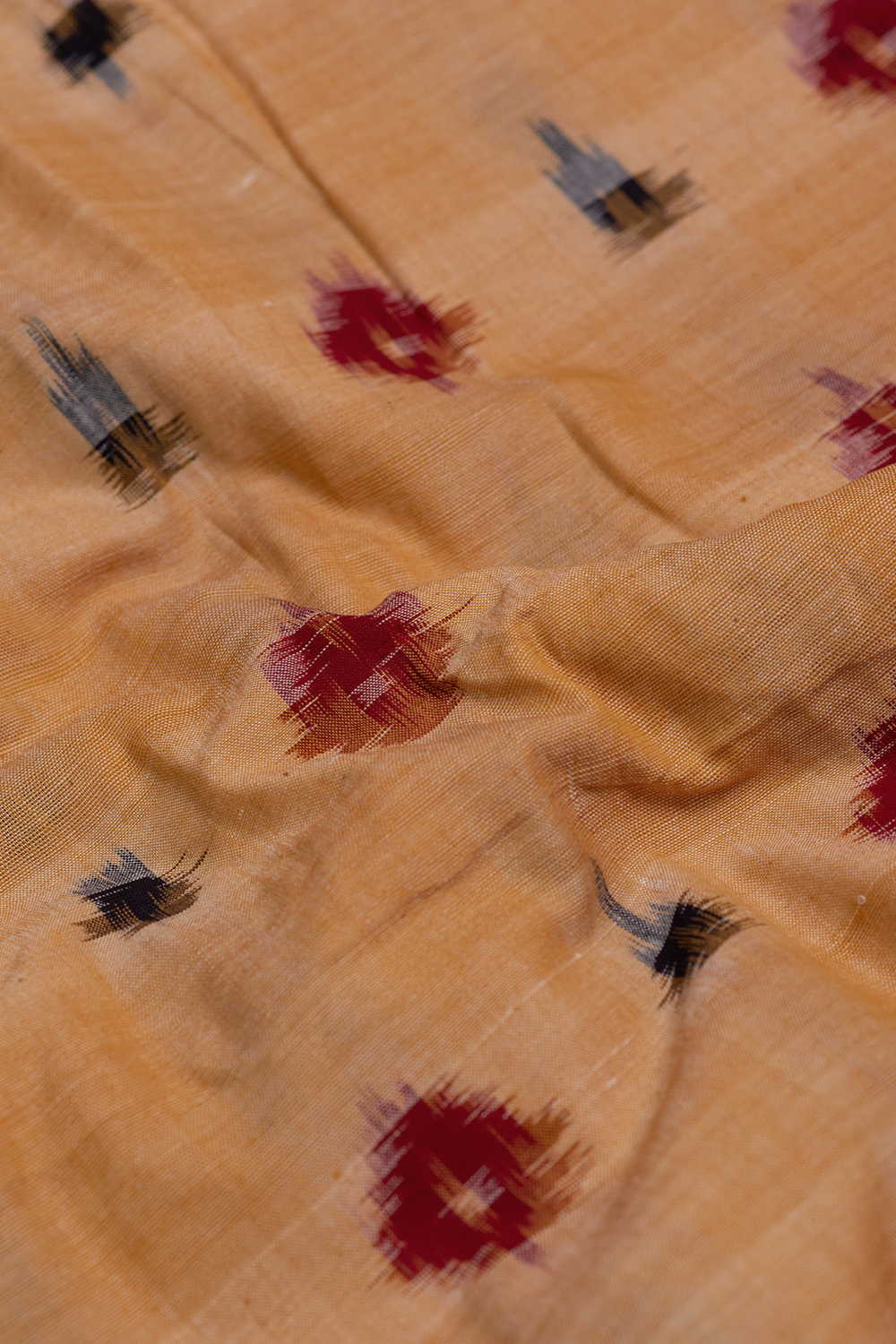 Beige with Buttas Ikat Cotton Fabric - Image 3