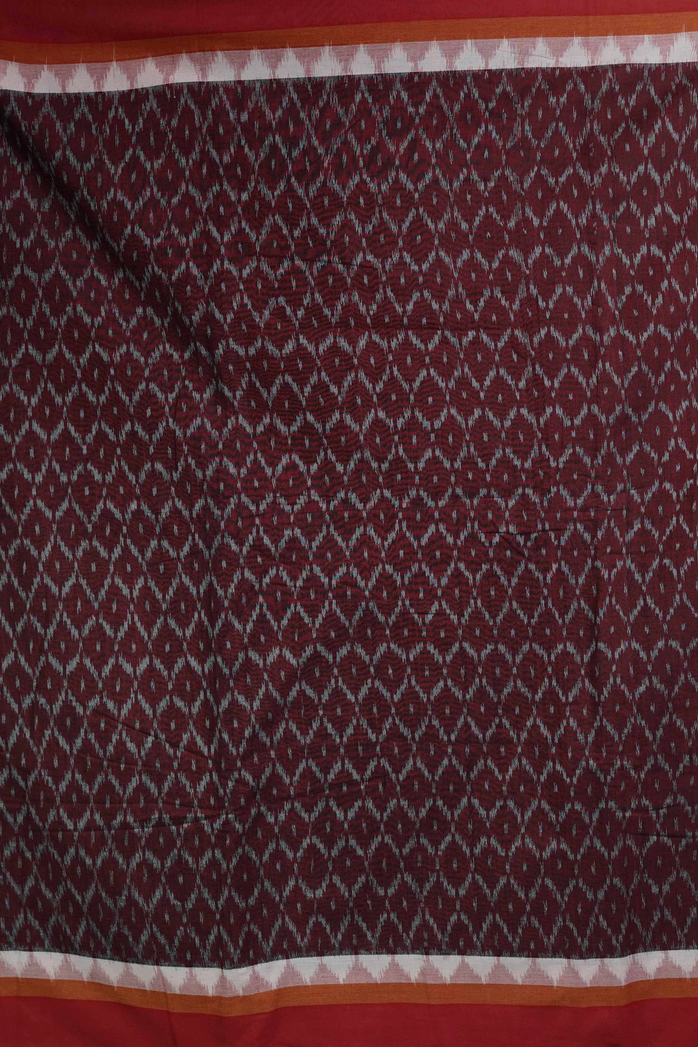 Brown with Border Ikat Cotton Fabric - Image 4
