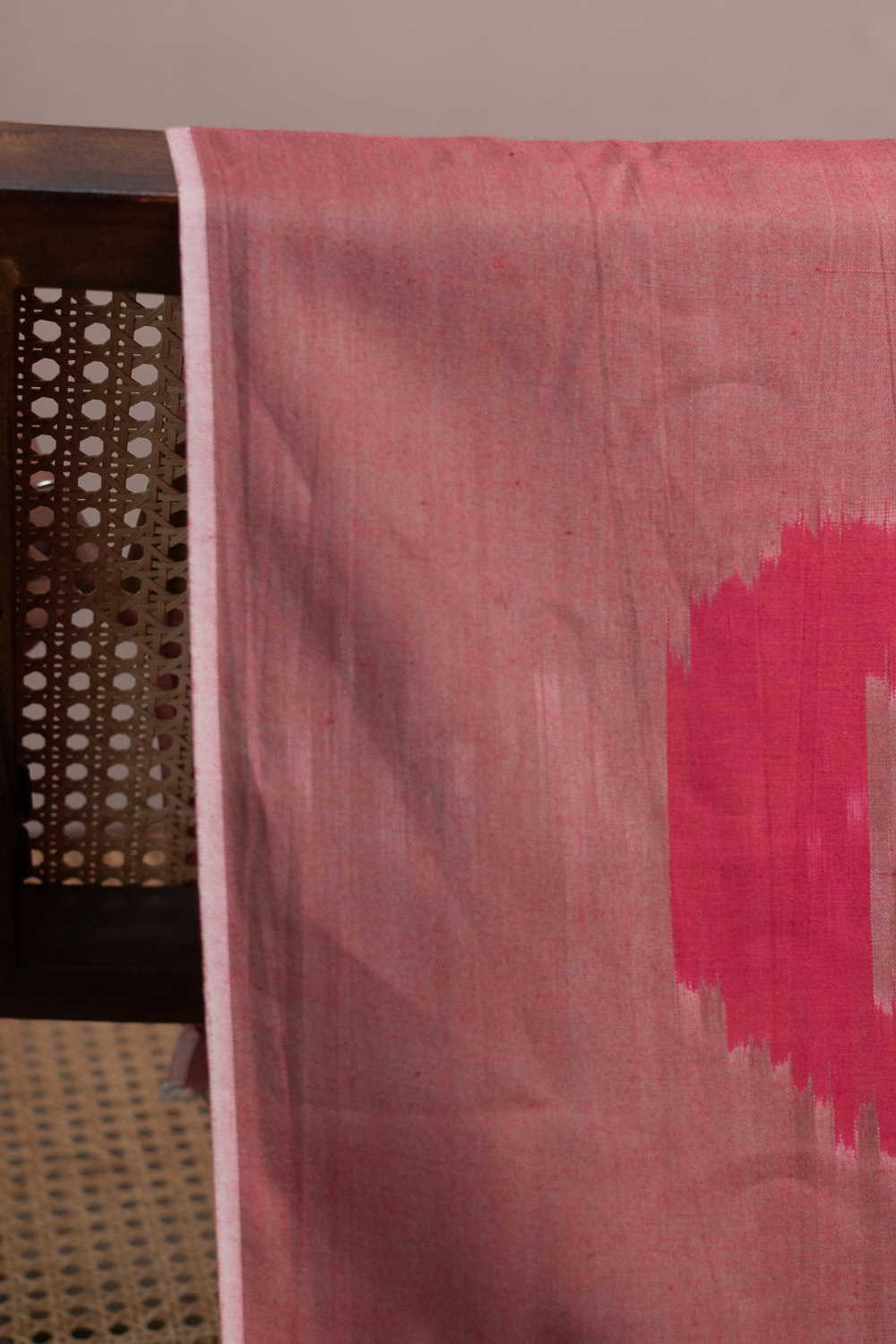 Dual shaded Maroon Ikat Cotton Fabric - Image 2