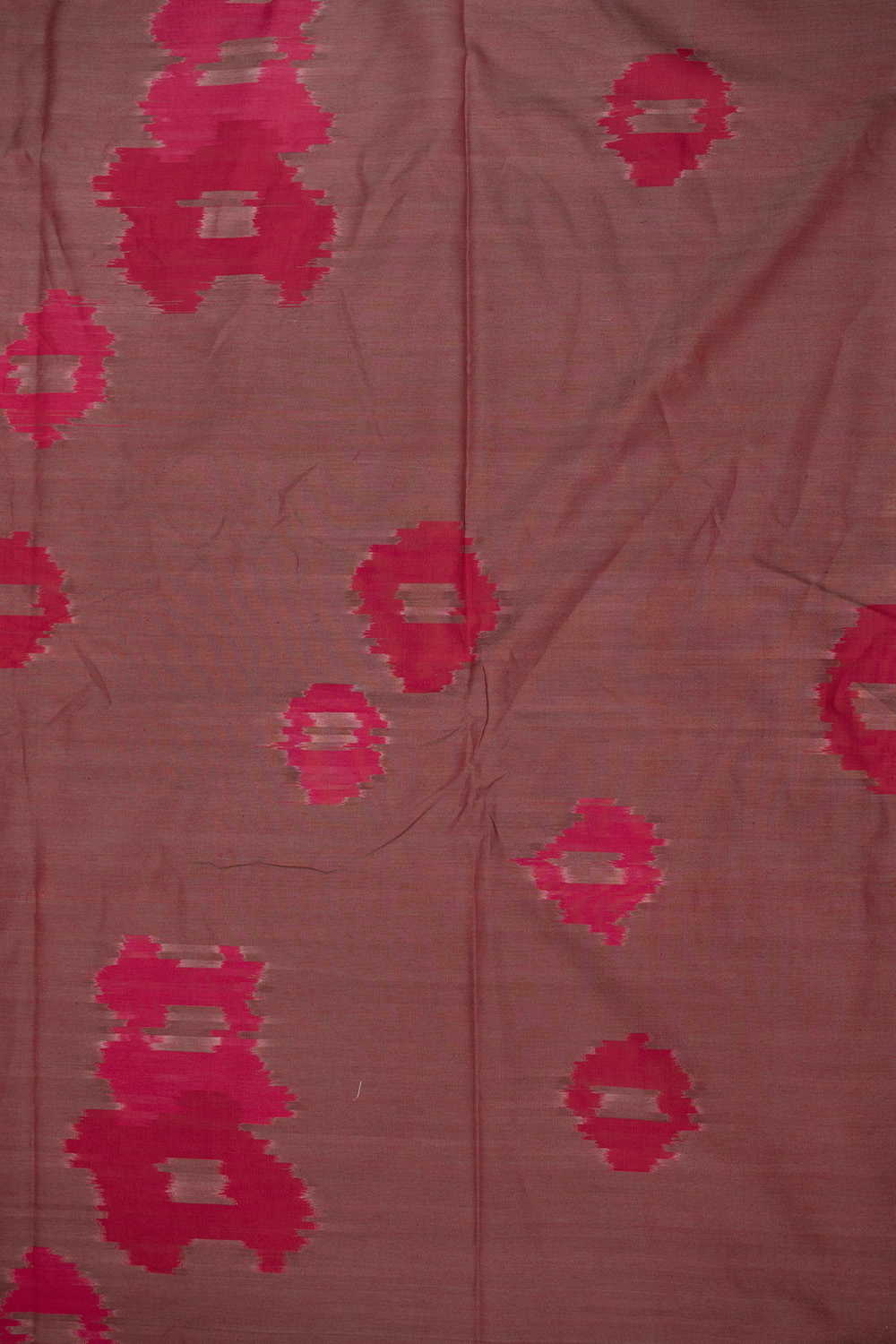 Dual shaded Maroon Ikat Cotton Fabric - Image 4