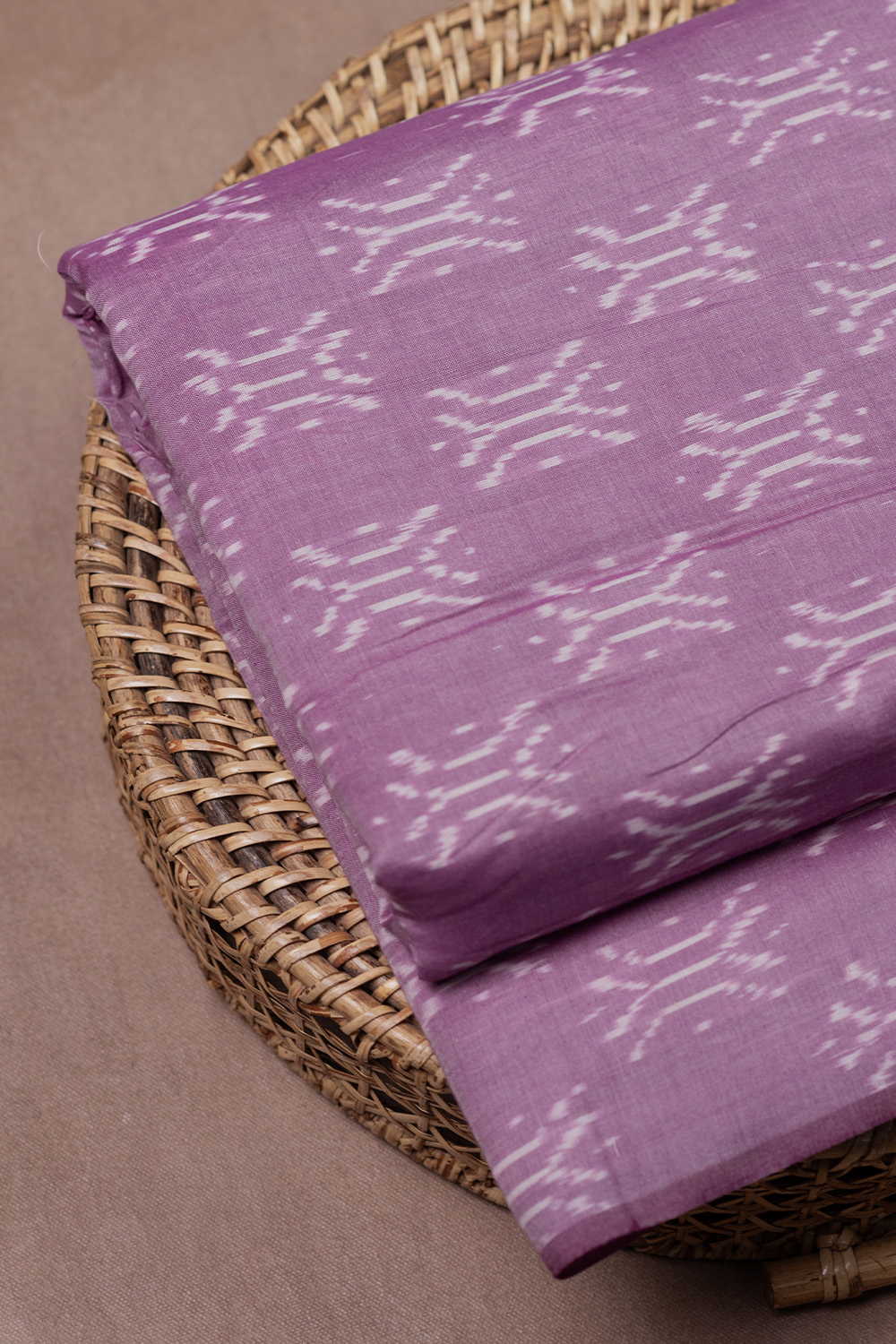 Onion Purple  Mercerized Ikat Cotton Fabric