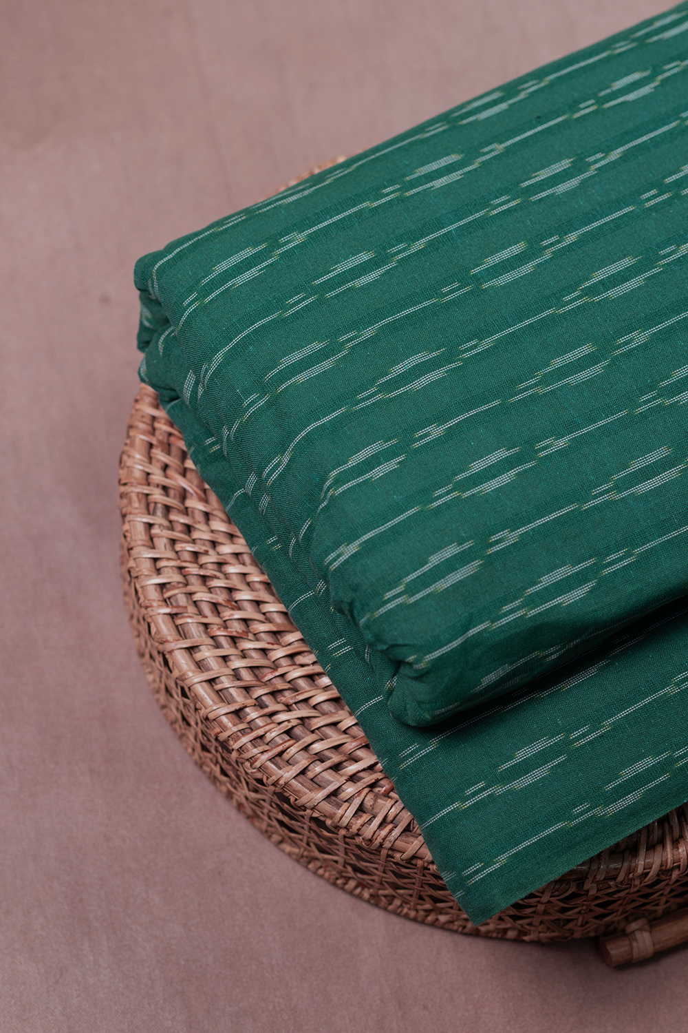 Green Ikat Cotton Fabric - Image 3