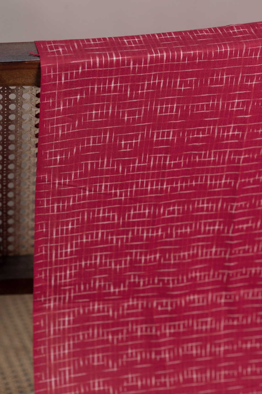 Maroon Ikat Cotton Fabric