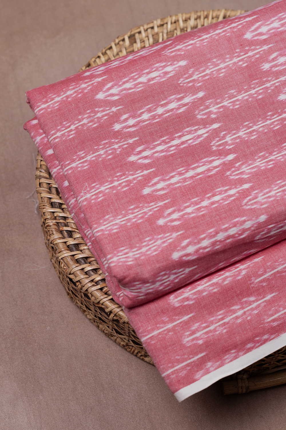 Shade of Pink Ikat Cotton Fabric