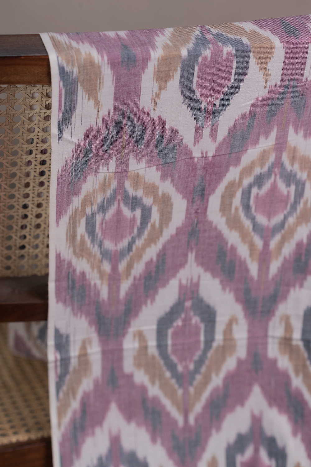 Dreamweaver Diamond Pattern Ikat Cotton Fabric - Image 2