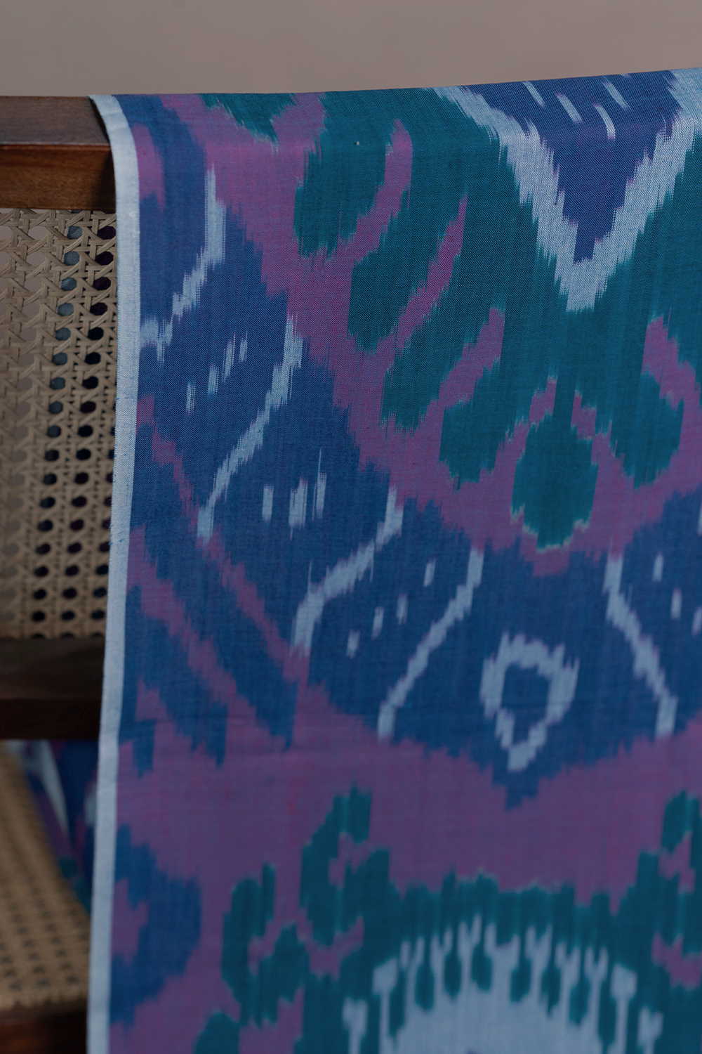 Colored Patterns Ikat Cotton Fabric - Image 2
