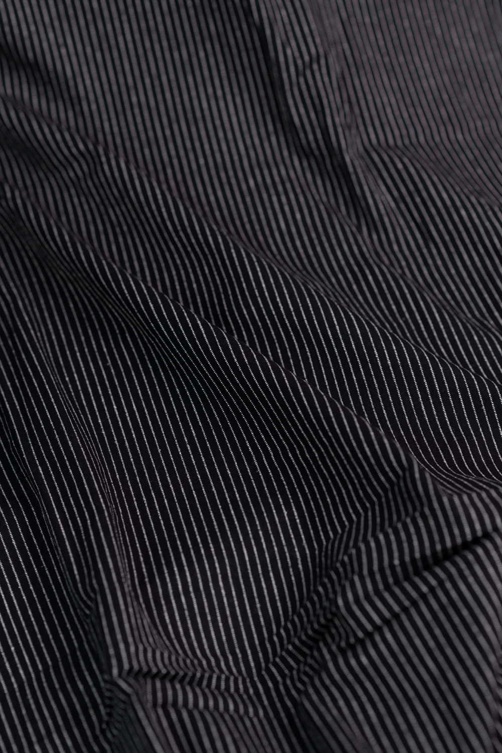 Black - Rib Stripe Yarn Dyed Ribbed Cotton Fabric - Image 2