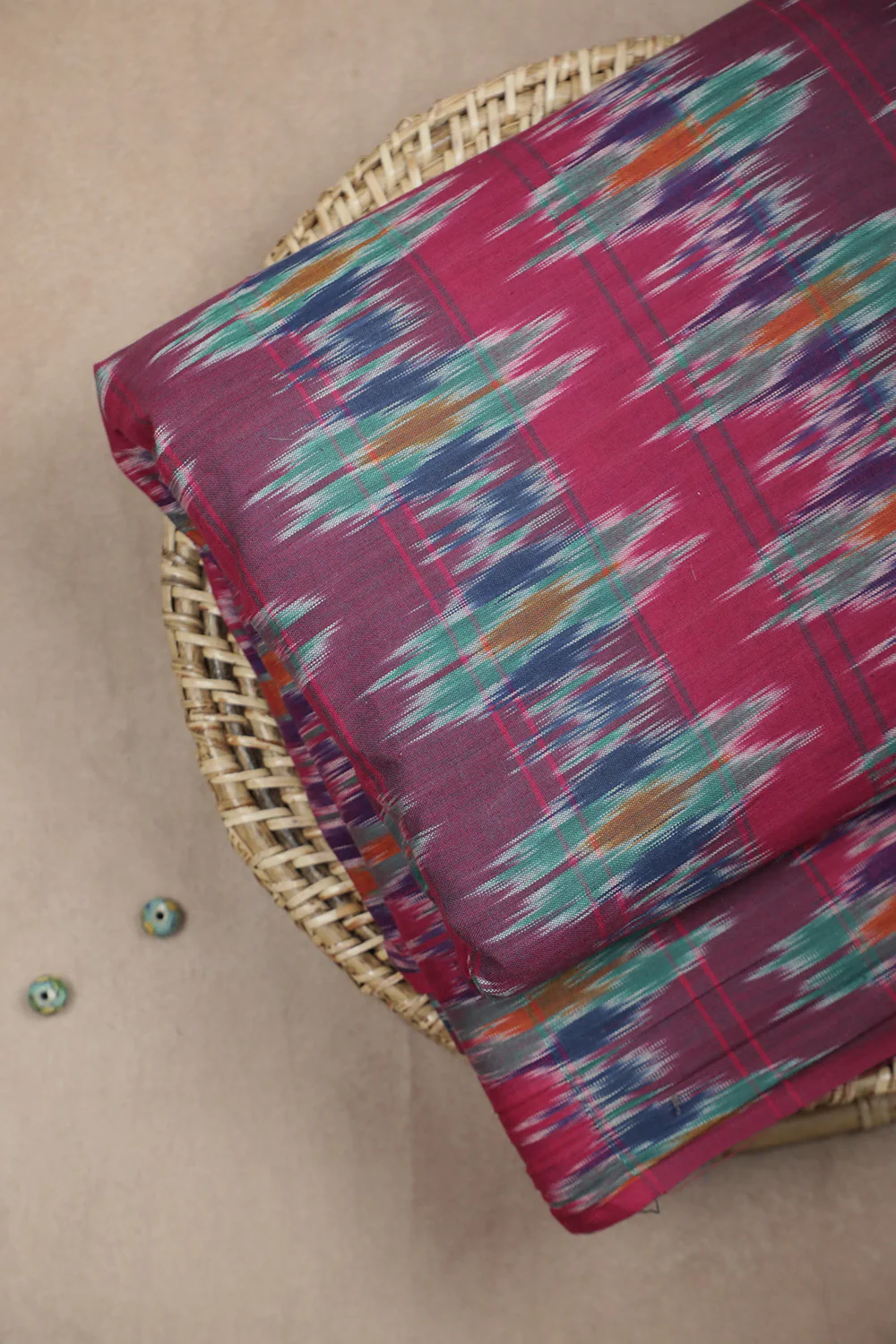 Colour-Play Ikat Cotton Fabric - Image 2