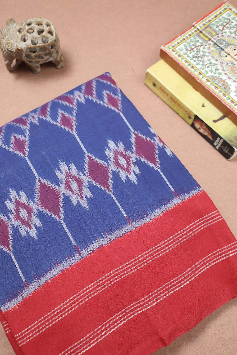 Royal Blue Pochampally Ikat Cotton Saree