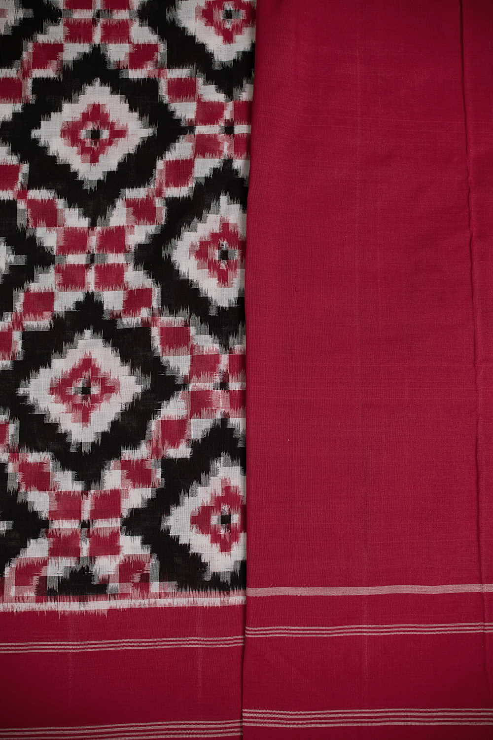 Black with Intricates Telia Rumal saree - Image 4