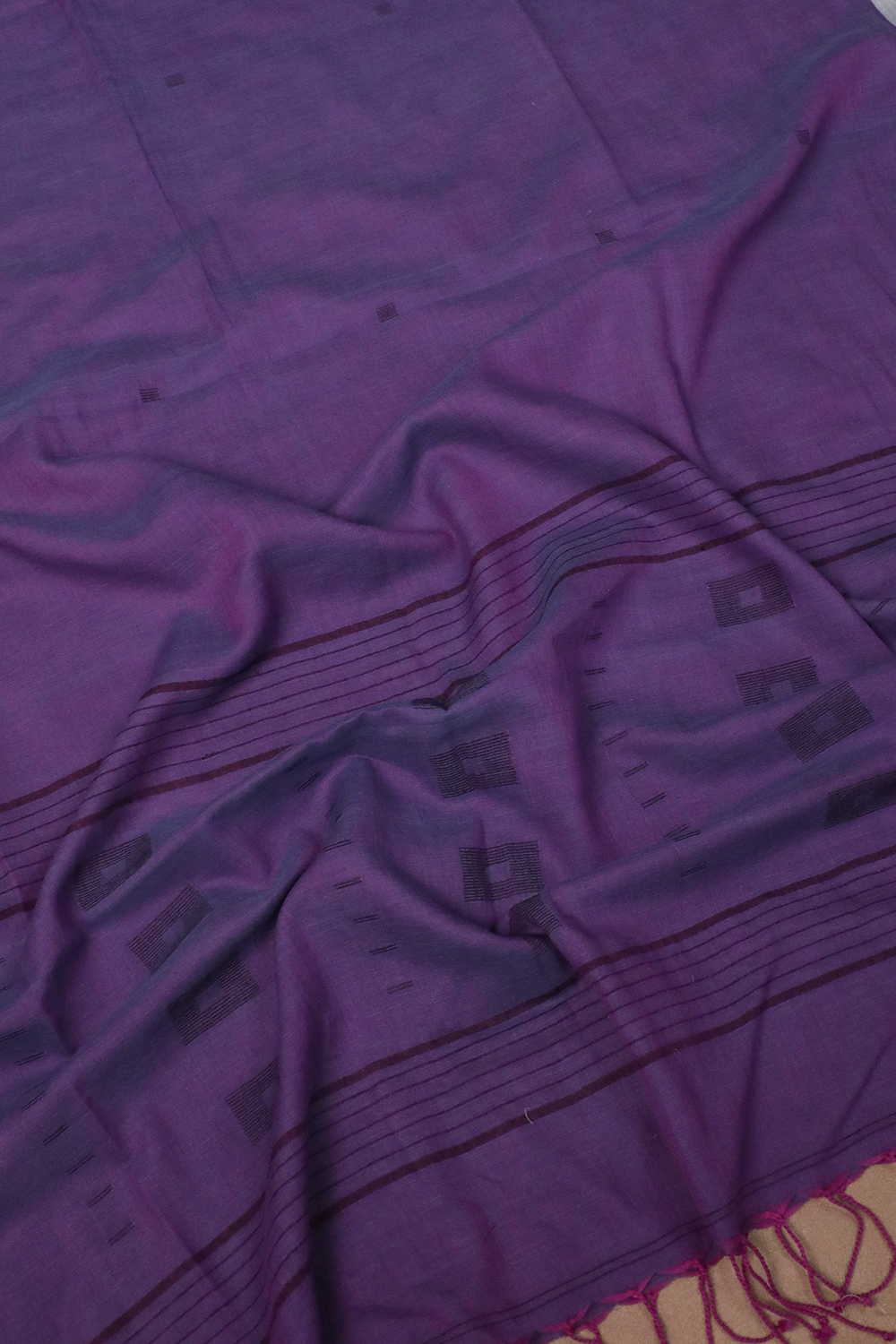 Square Motifs - Twin Shaded Jamdani Cotton Dupatta - Image 3