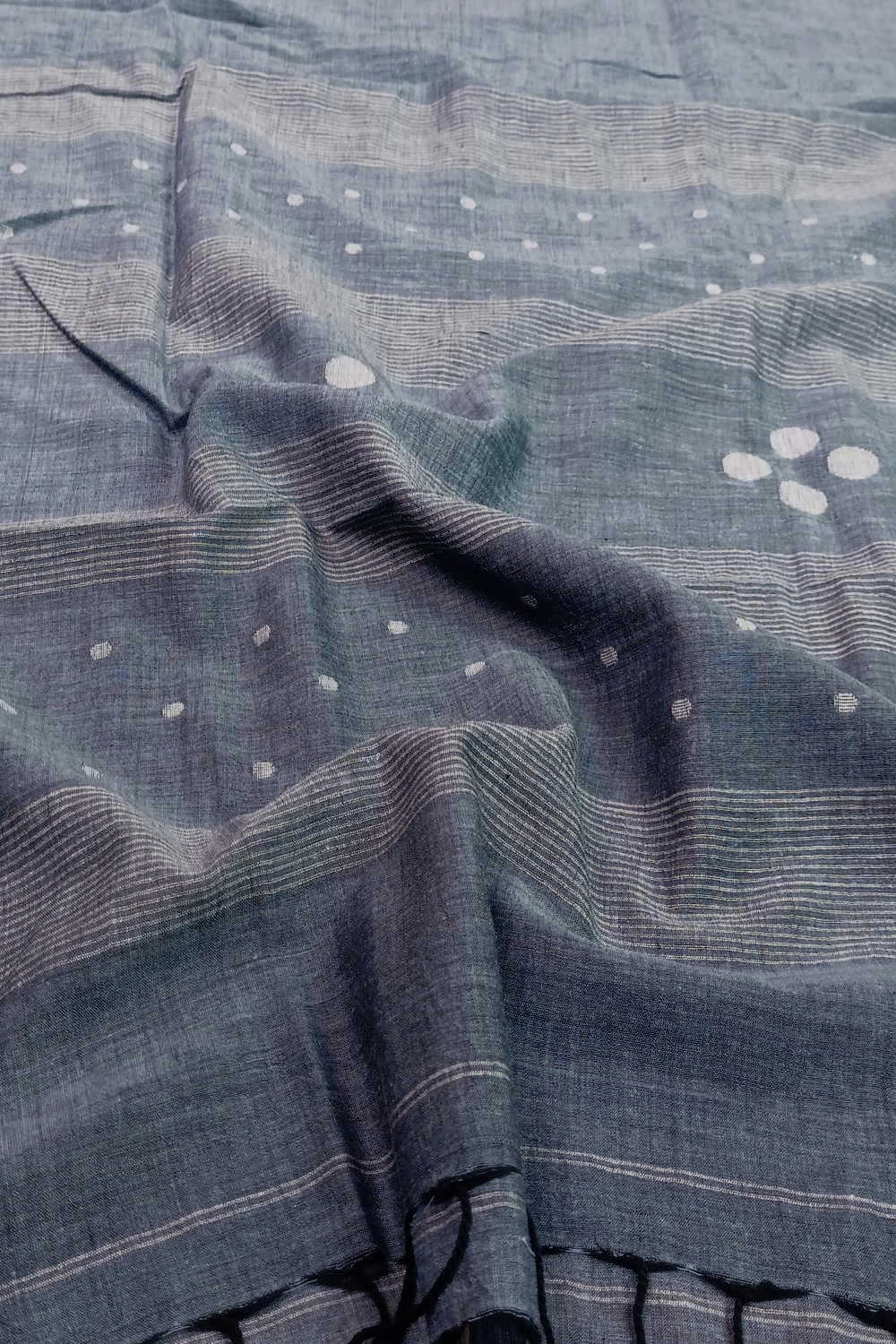 Cream Butta Jamdani Cotton Dupatta - Image 3