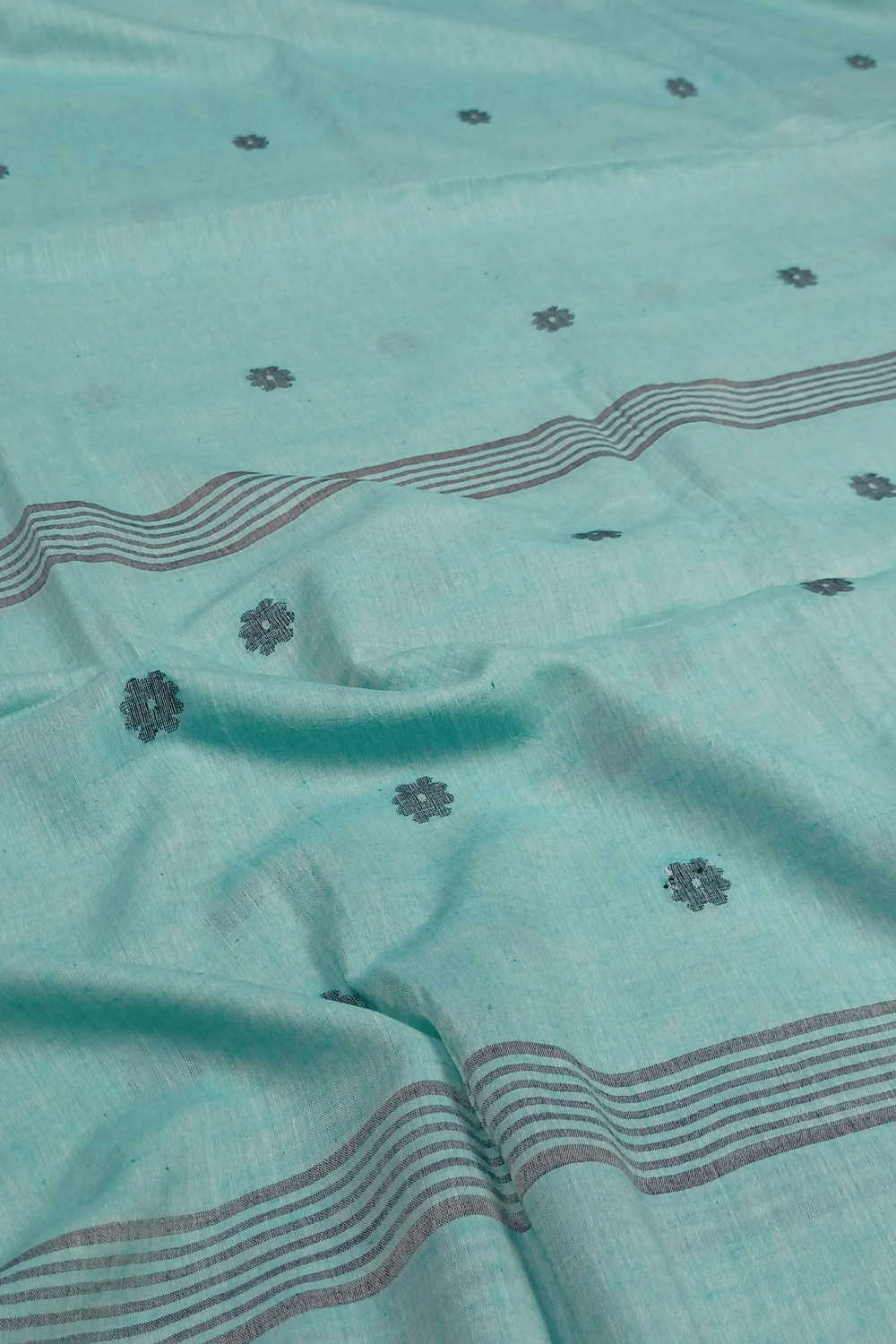 Seafoam Green Jamdani Cotton Dupatta - Image 2