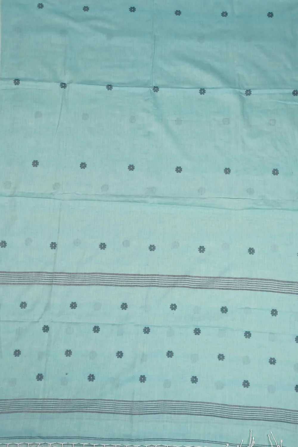 Seafoam Green Jamdani Cotton Dupatta - Image 3