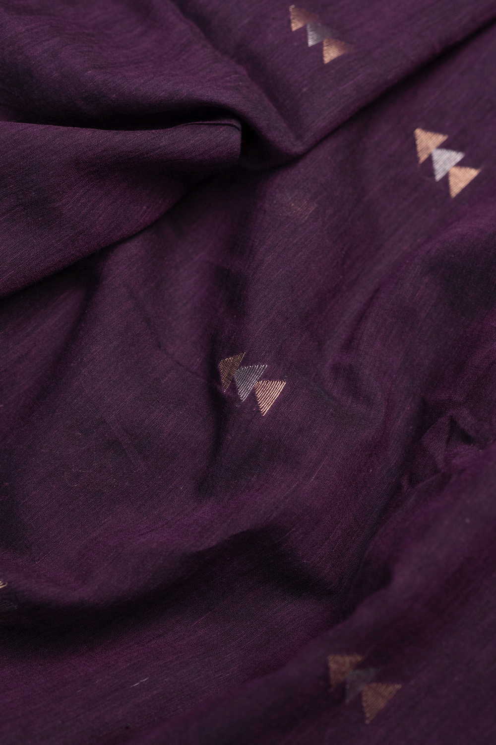 Arrow Zari Butta Jamdani Cotton Fabric - Image 3