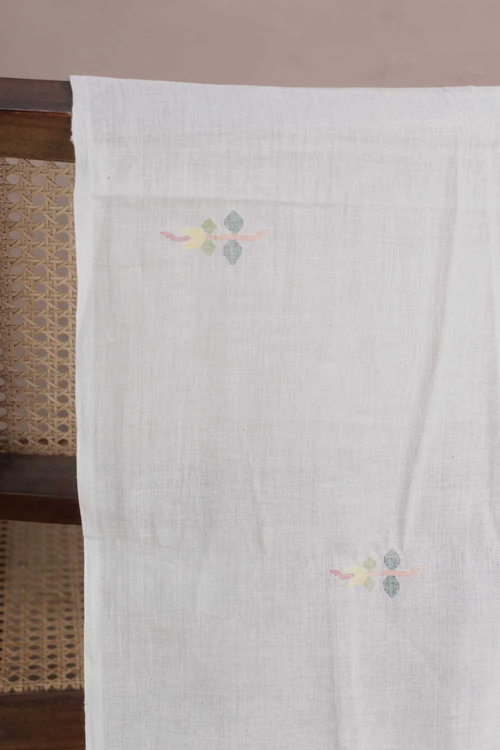 Prettiest Butta - Cream Jamdani Cotton Fabric
