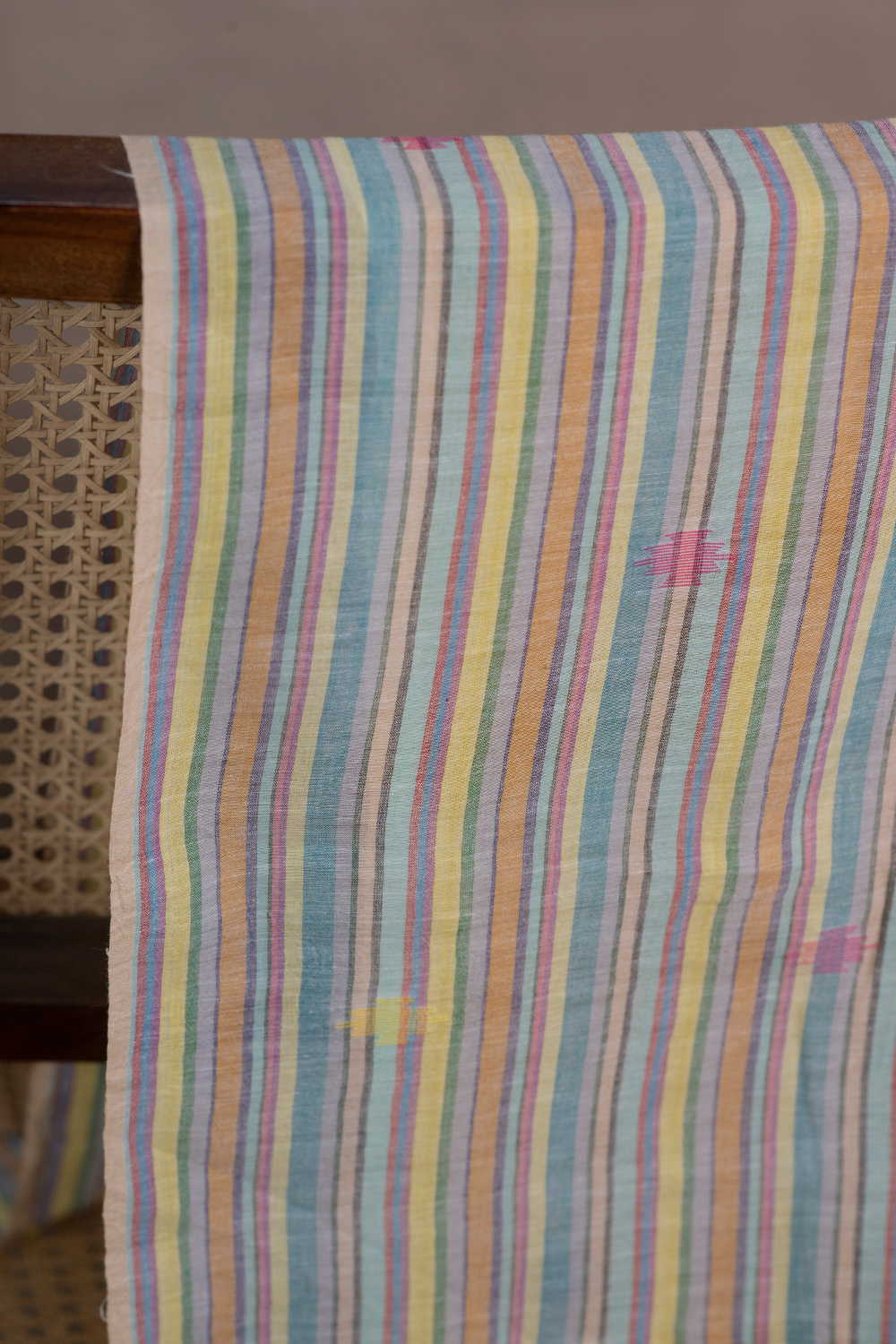 Colour Play - Jamdani Cotton Fabric - Image 3